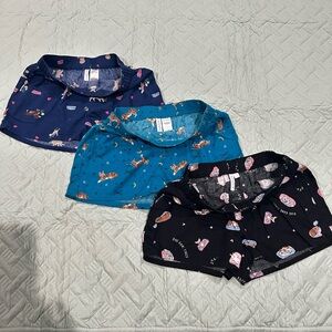 Joyspun Pajama Shorts Lot of 3 Women XS Cute Animal Print Sleep Lounge Shorts